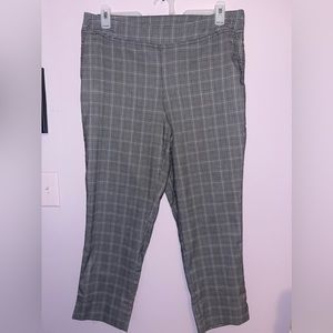 Adrienne Vittadini gray plaid pants, NWOT